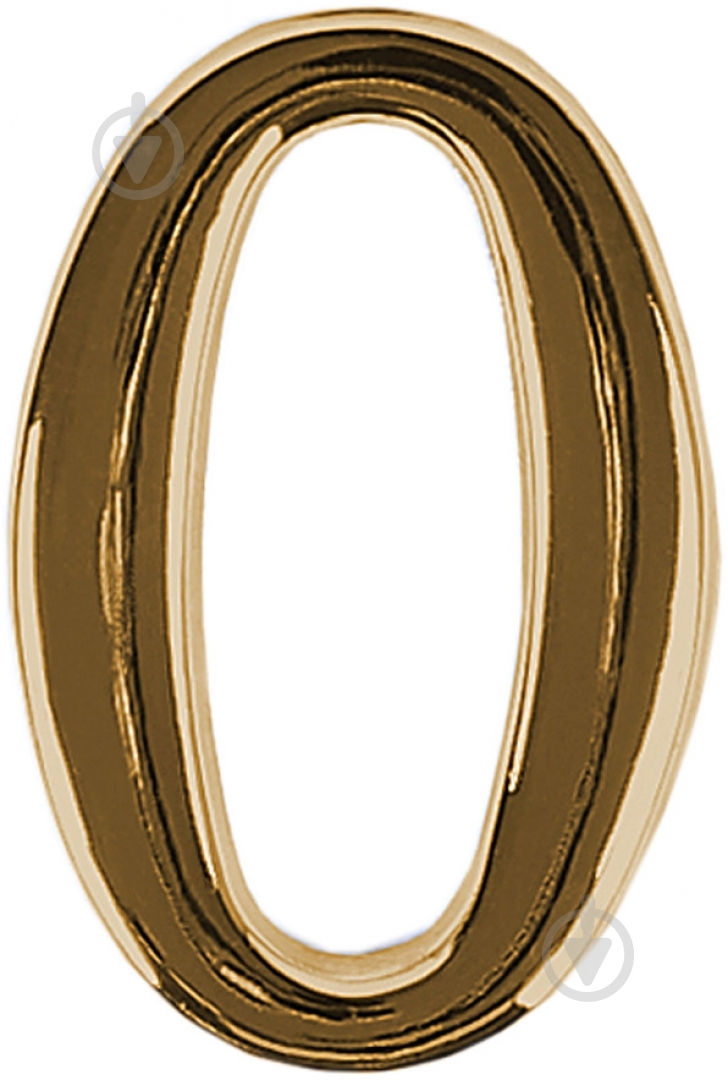 Цифра O цинк золотой 45 мм Larvij LNZ4 GP #0 - фото 1