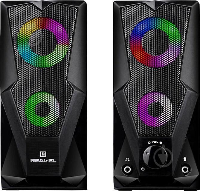 Акустична система Real-el S-111 USB 2.0 black - фото 2 Акустична система Real-el S-111 USB 2.0 black - фото 2