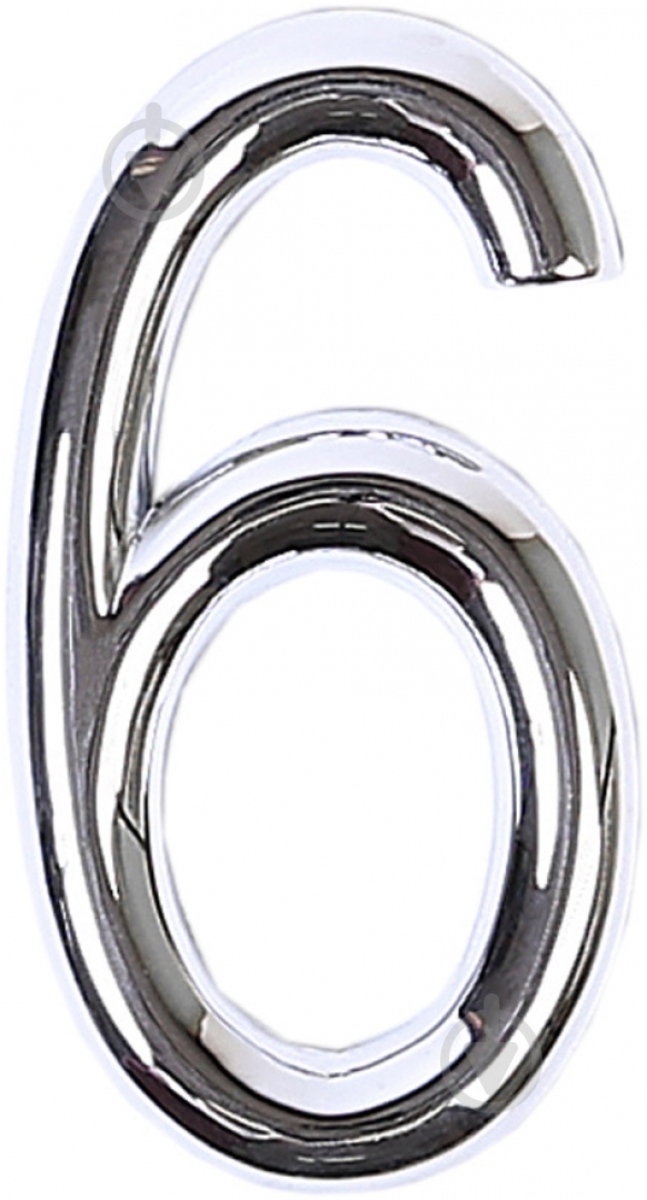 Цифра 6 цинк хром 75 мм Larvij LNZ754 CP #6 - фото 1