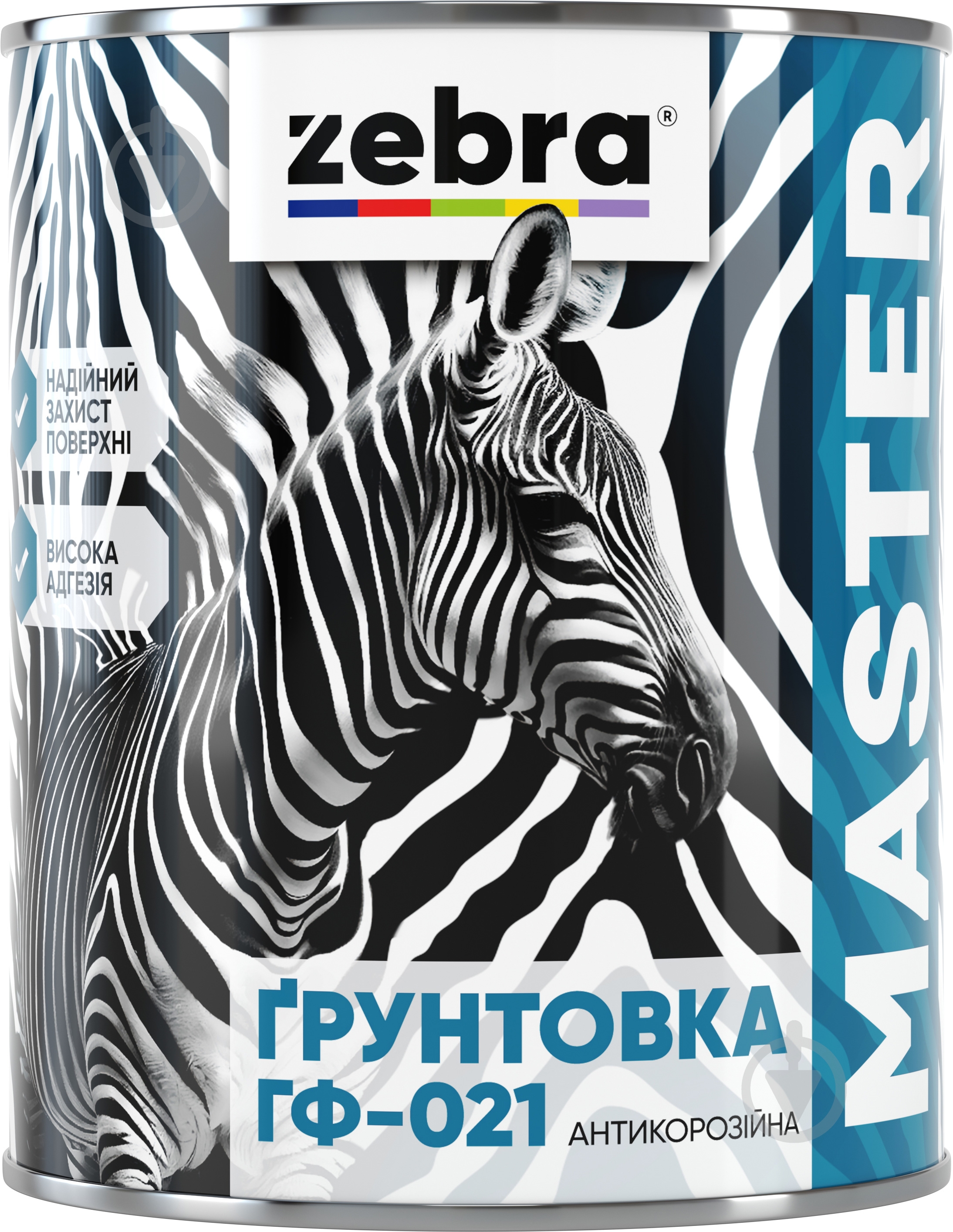 Ґрунтовка антикорозійна ZEBRA MASTER червоно-коричневий мат 2,6 кг - фото 1