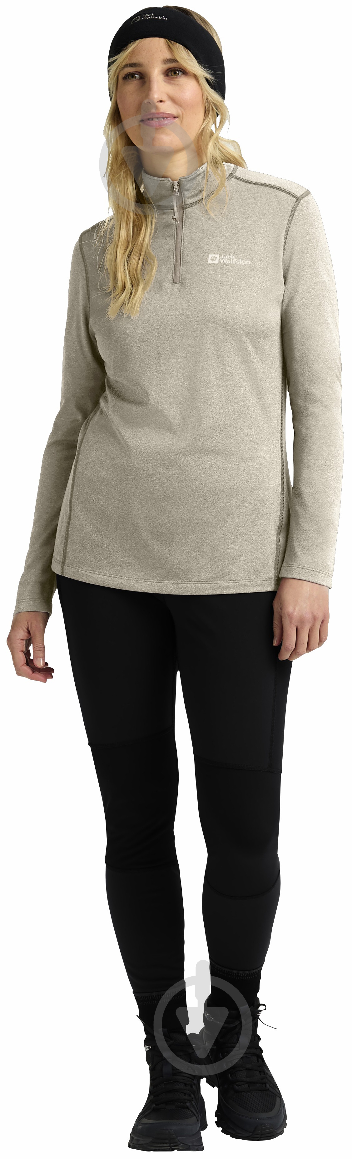 Термореглан Jack Wolfskin SKY THERMAL HZ W 1808951_A0056 р.L бежевий - фото 3 Термореглан Jack Wolfskin SKY THERMAL HZ W 1808951_A0056 р.L бежевий - фото 3