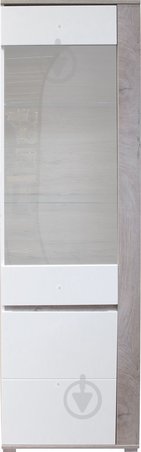 Витрина Ares AS9 правая белый глянец / дуб эндгрейн - фото 2