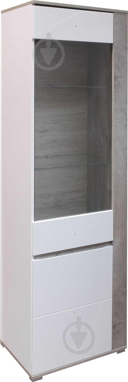 Витрина Ares AS9 правая белый глянец / дуб эндгрейн - фото 1