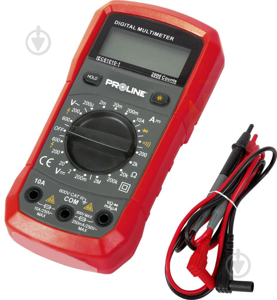 Мультиметр цифровой Proline 600В 15186 - фото 1