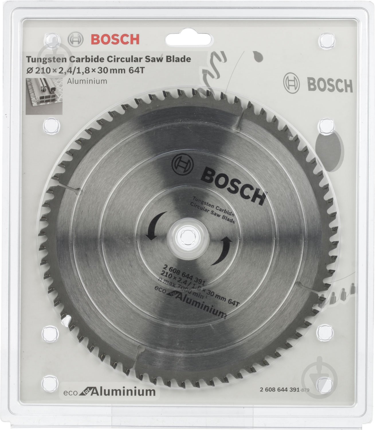 Пиляльний диск Bosch ECO AL 210x30x2,6 Z64 2608644391 - фото 2