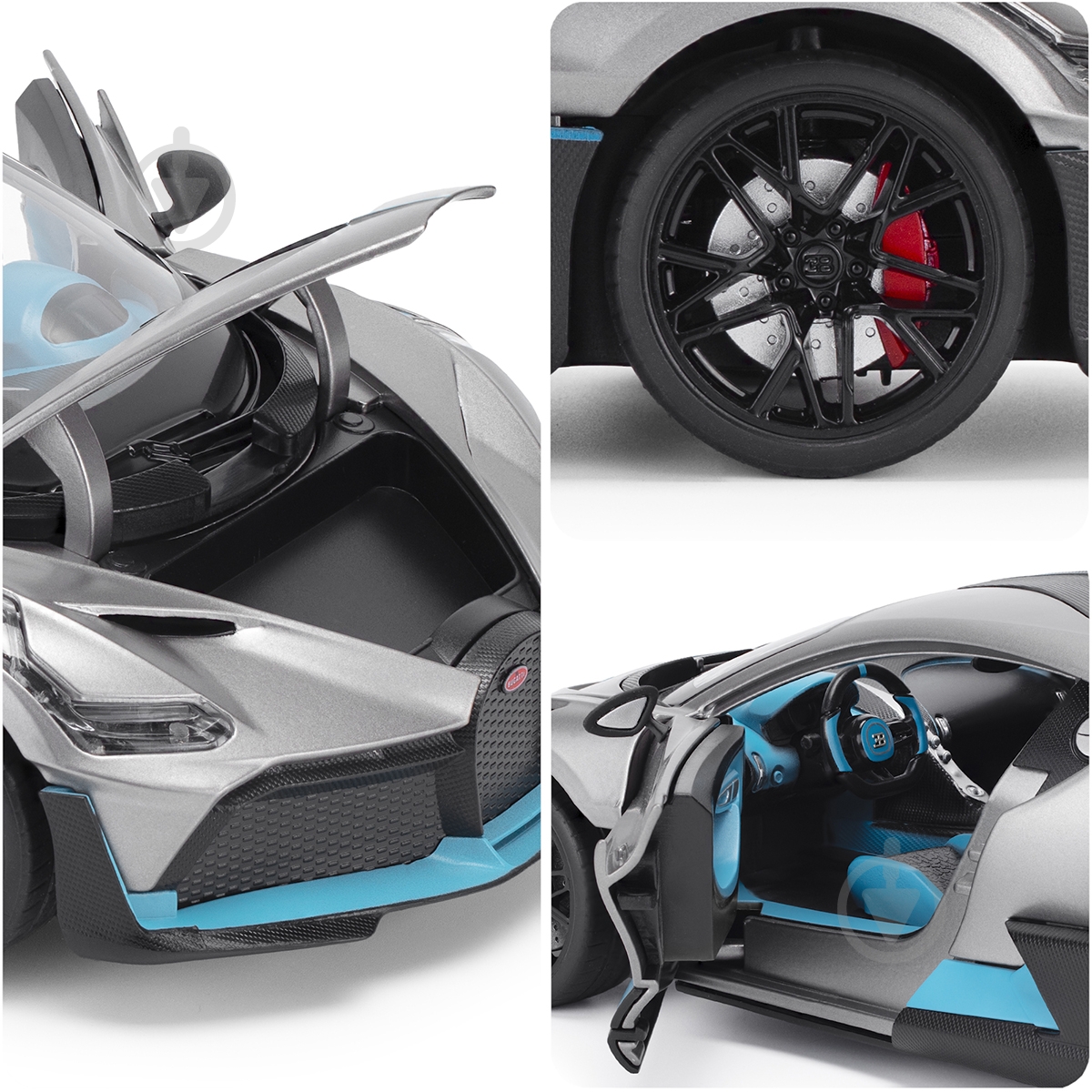 Автомодель TechnoDrive 1:18 Bugatti Divo grey 250940BDGY - фото 9
