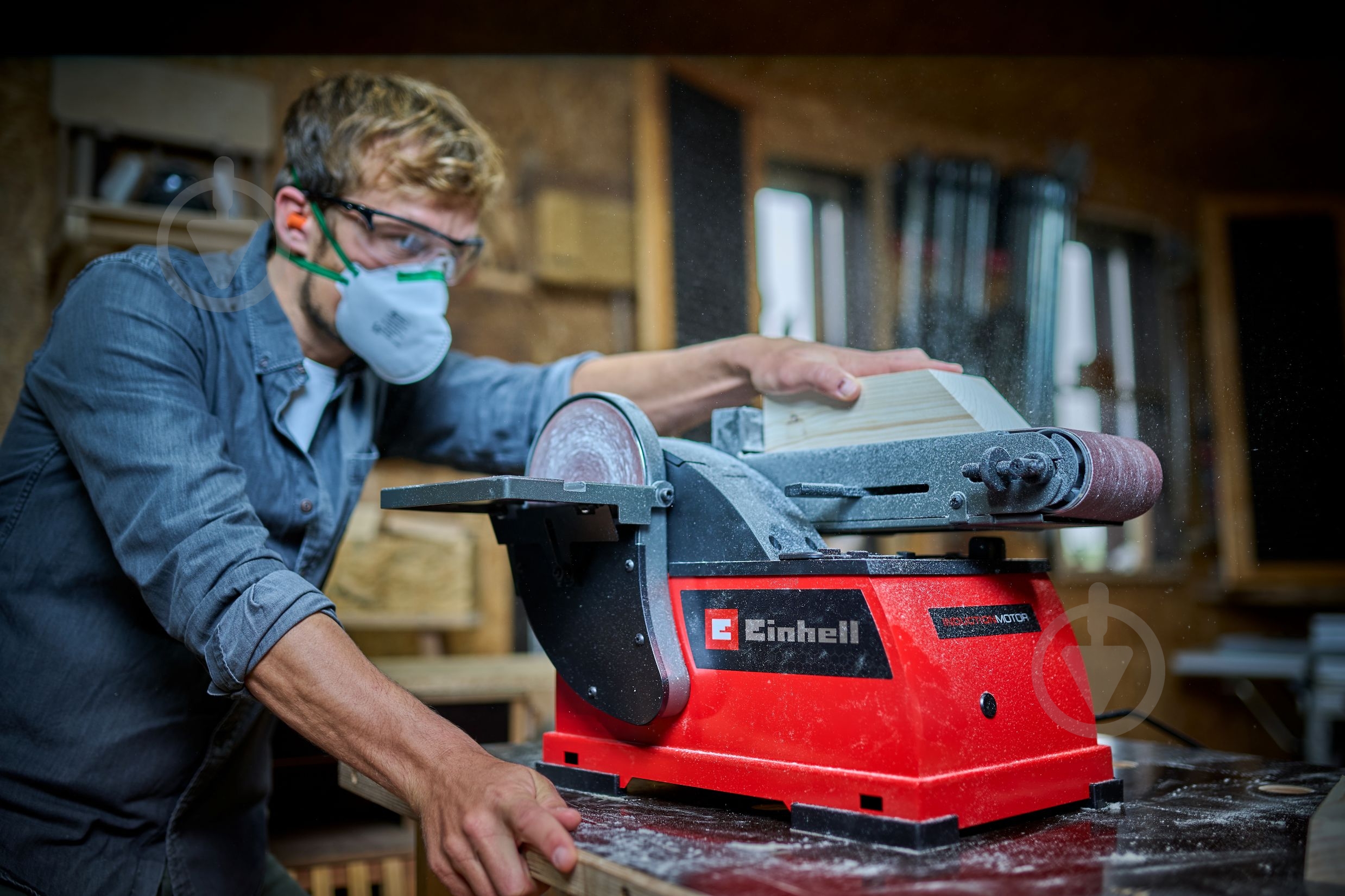 Шлифовальный станок Einhell ленточно-дисковый TE-US 400 4419245 - фото 8 Шлифовальный станок Einhell ленточно-дисковый TE-US 400 4419245 - фото 8