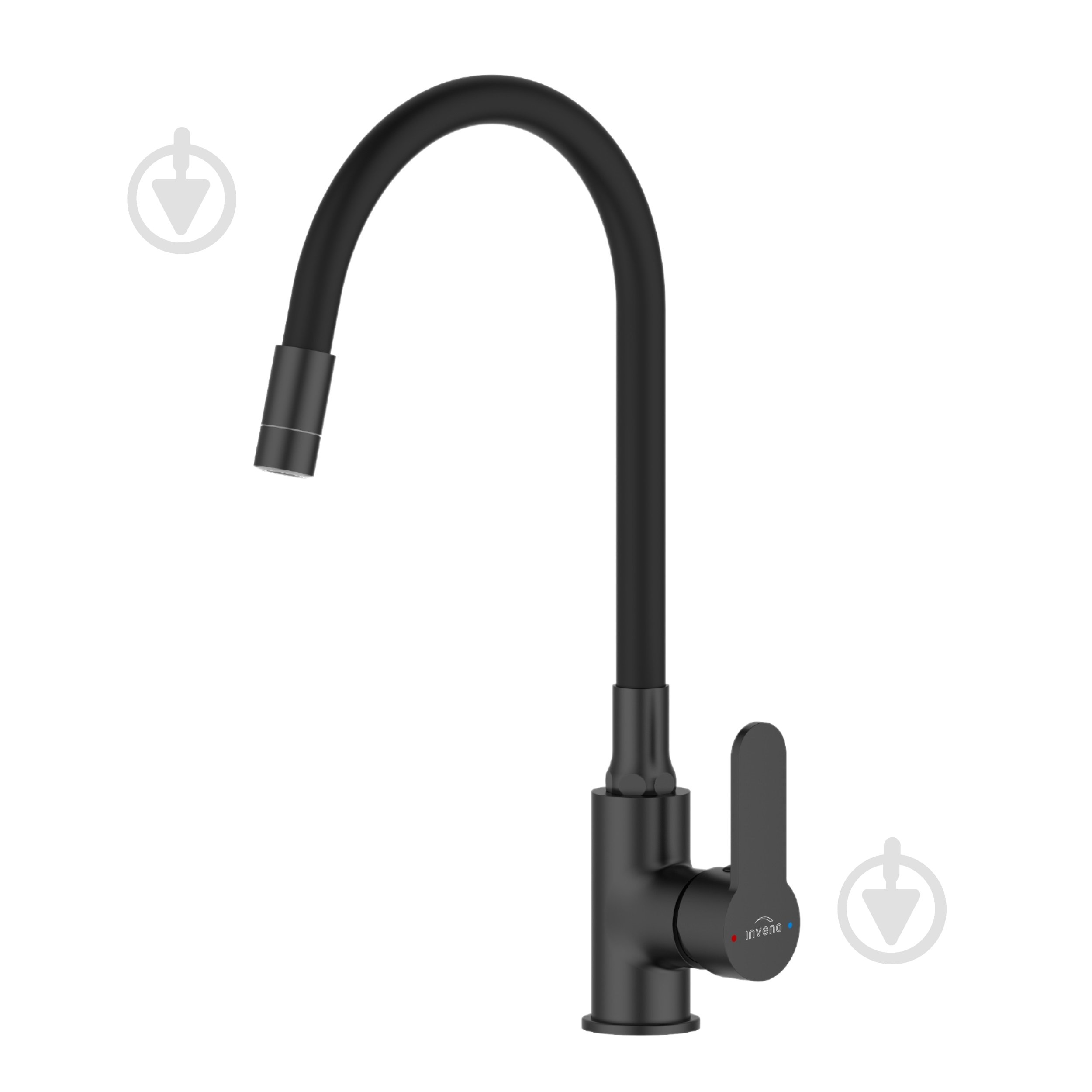 Смеситель для кухни Invena Ksanti черный BZ-37-004 - фото 4