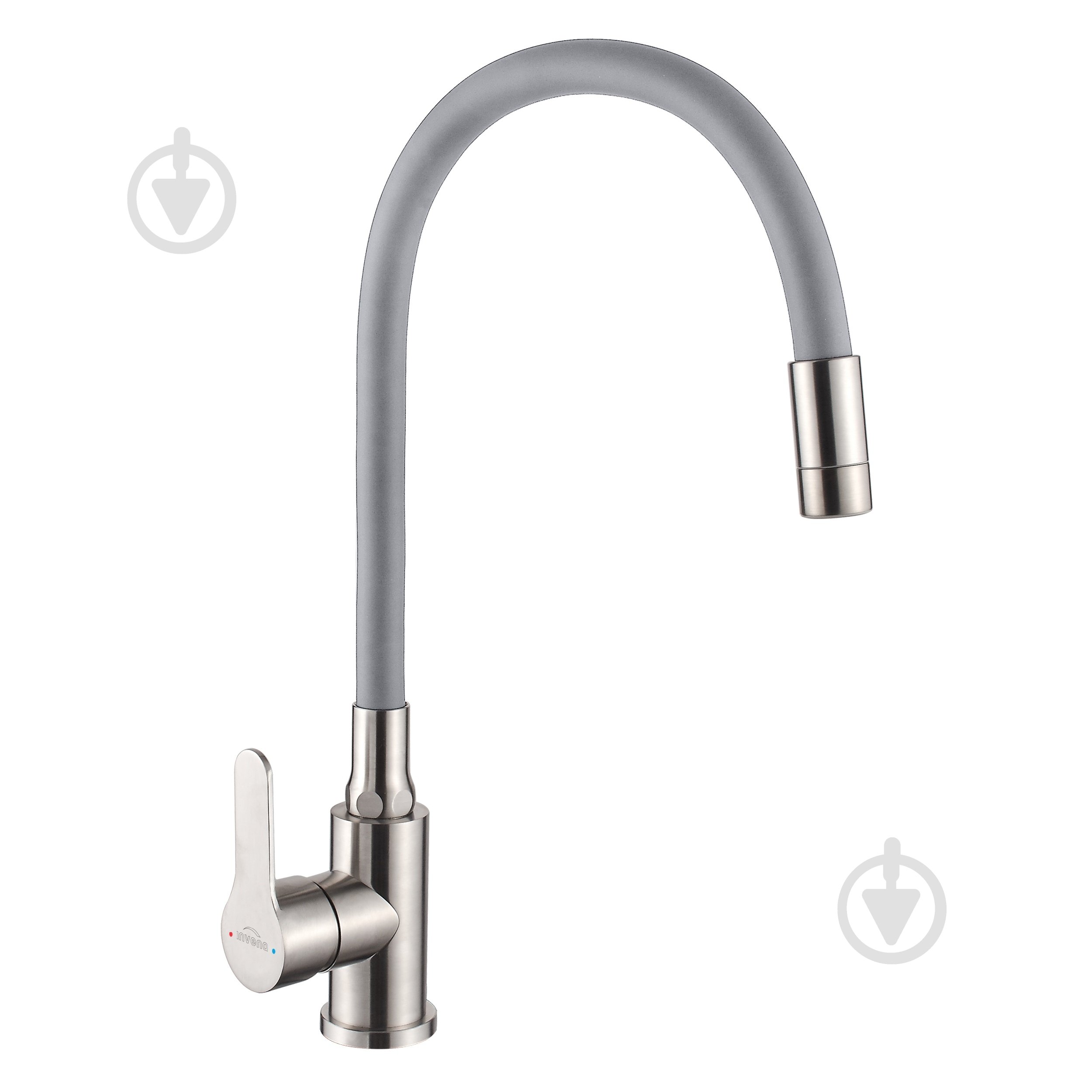 Змішувач для кухні Invena Ksanti inox/сірий BZ-37-i05 - фото 1 Змішувач для кухні Invena Ksanti inox/сірий BZ-37-i05 - фото 1