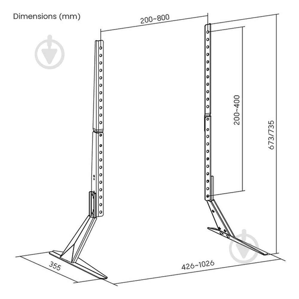 Крепление для телевизора ITECHmount KF-2 фиксированные 23"-70" черный - фото 8