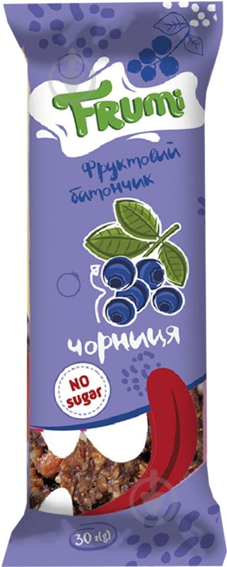 Батончик Frumi черника 30 г (11490) - фото 1 Батончик Frumi черника 30 г (11490) - фото 1