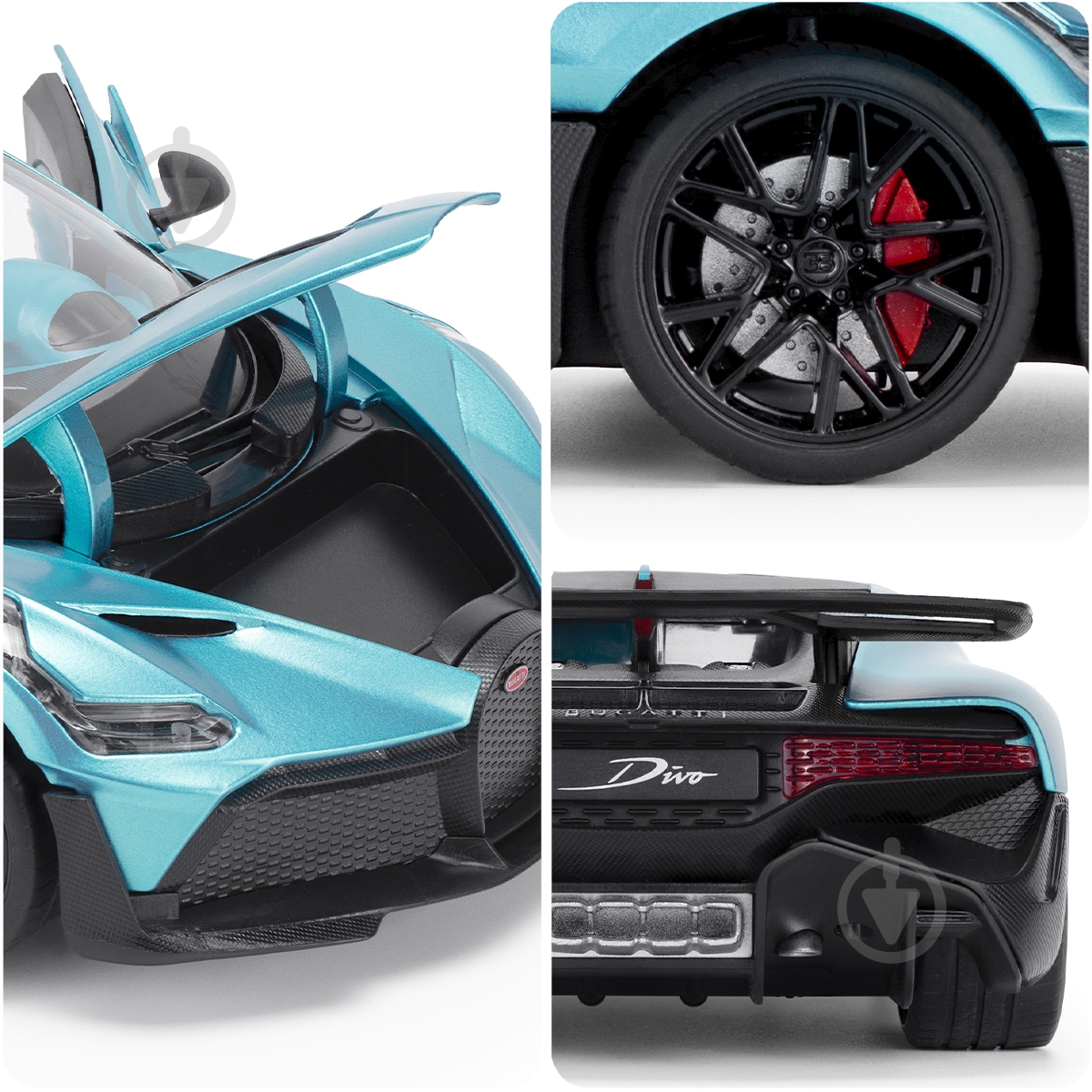 Автомодель TechnoDrive 1:18 Bugatti Divo blue 250939BDBL - фото 9