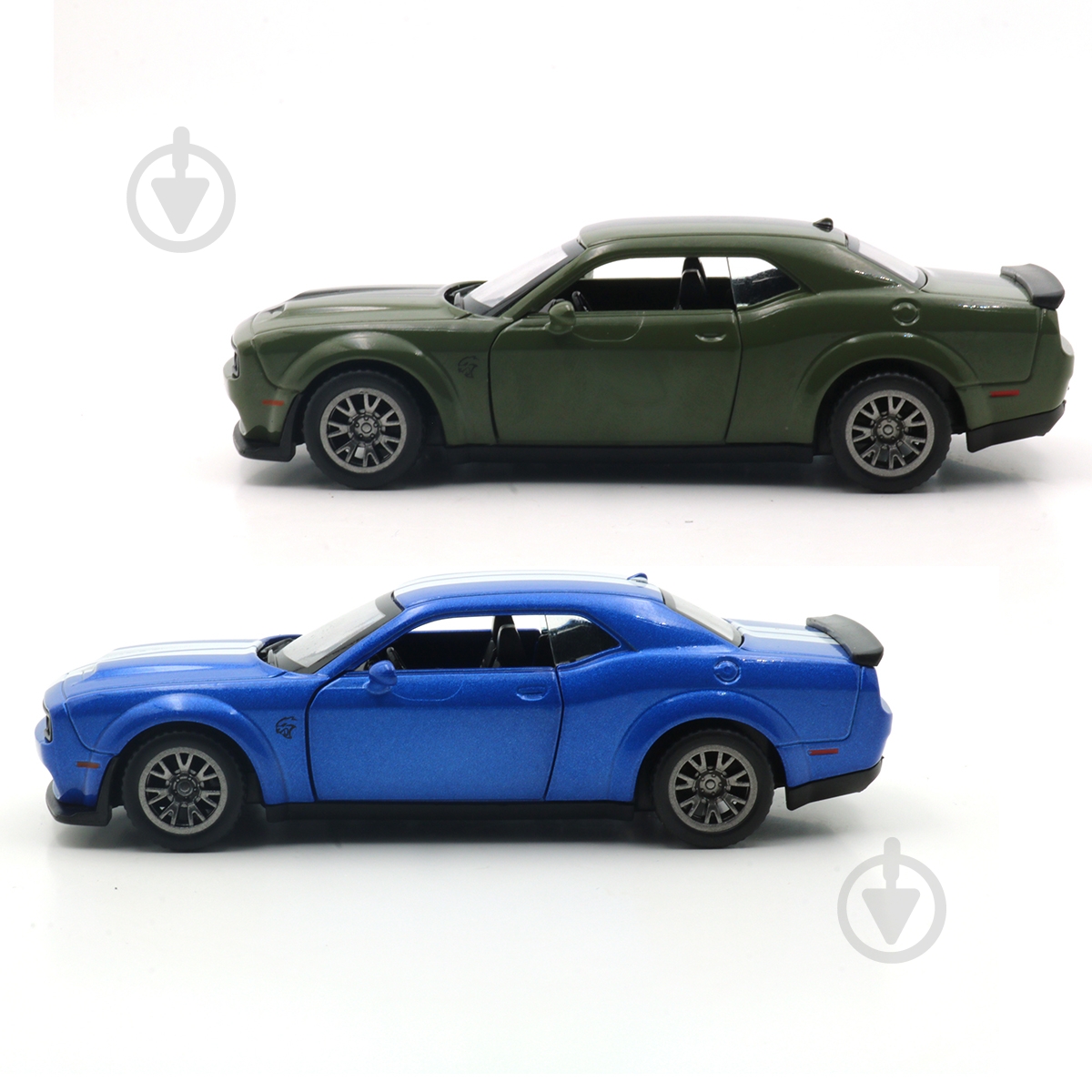 Автомодель TechnoDrive 1:44 Dodge Challenger SRT Jailbreak 2022 blue/green 250949 - фото 2