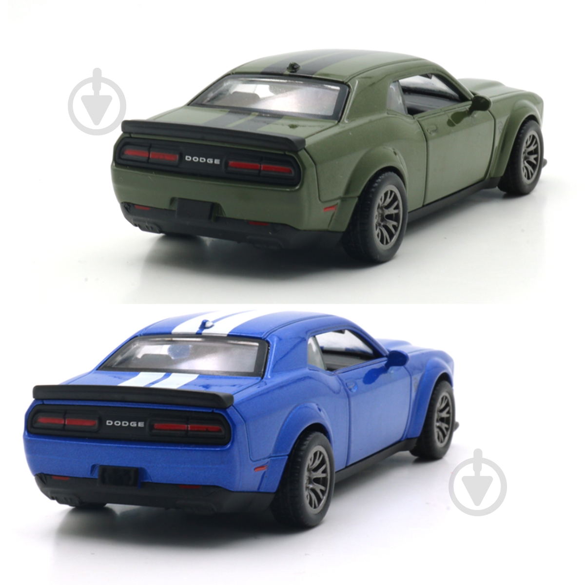 Автомодель TechnoDrive 1:44 Dodge Challenger SRT Jailbreak 2022 blue/green 250949 - фото 3