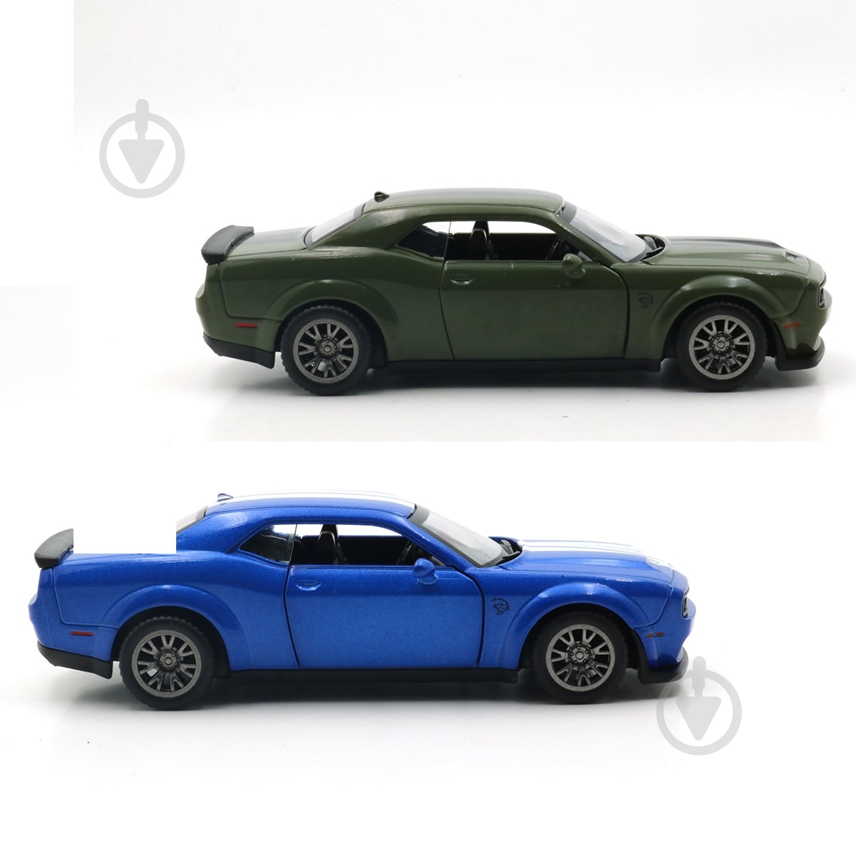 Автомодель TechnoDrive 1:44 Dodge Challenger SRT Jailbreak 2022 blue/green 250949 - фото 4