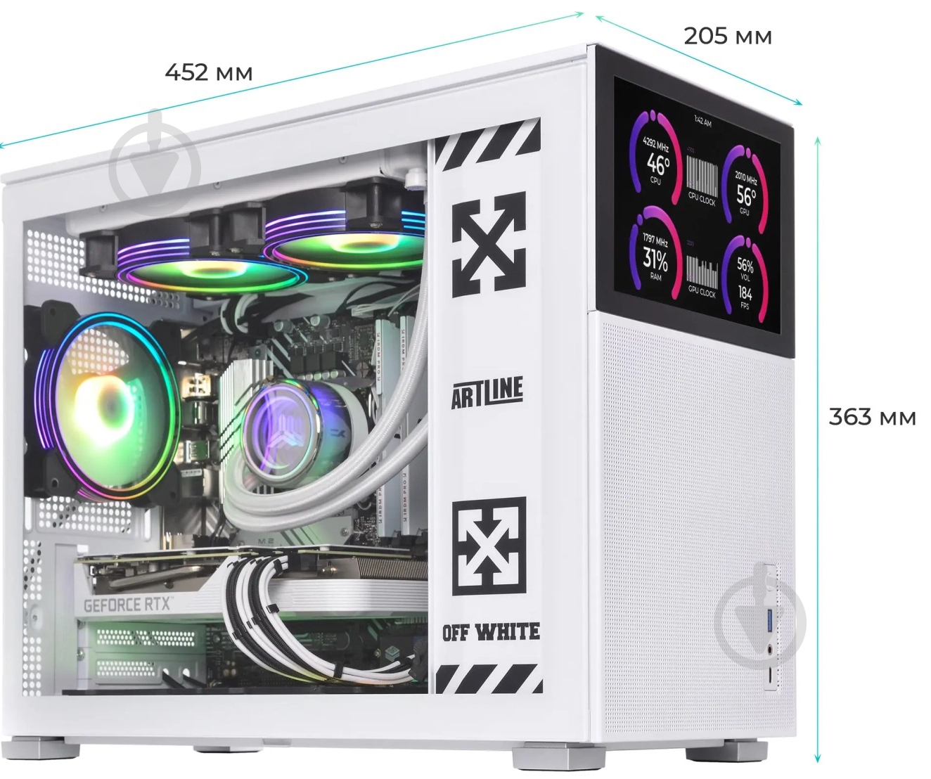 Компьютер Artline Gaming D31WHITE (D31Whitev03) white - фото 9 Компьютер Artline Gaming D31WHITE (D31Whitev03) white - фото 9