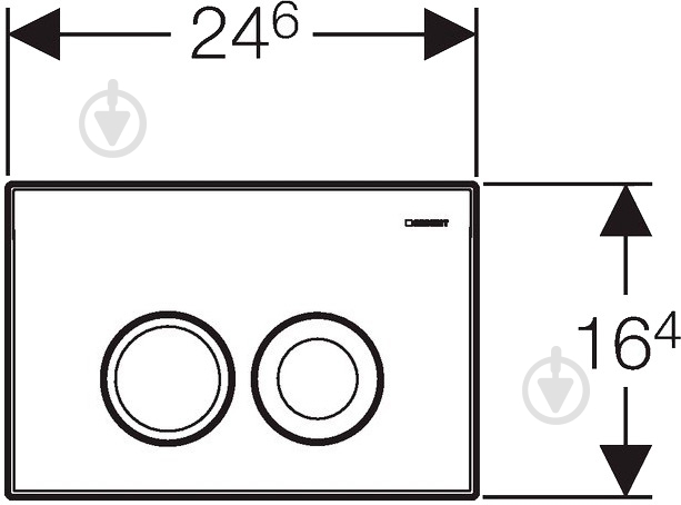Панель смыва Geberit Delta 21 (115.125.46.1) матовый хром. - фото 3