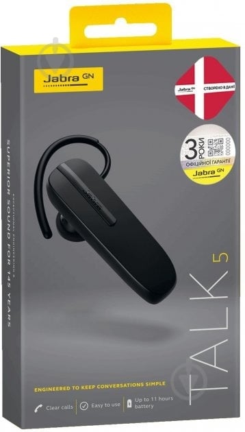 Bluetooth-гарнитура Jabra Talk 5 black (5707055045233) - фото 4