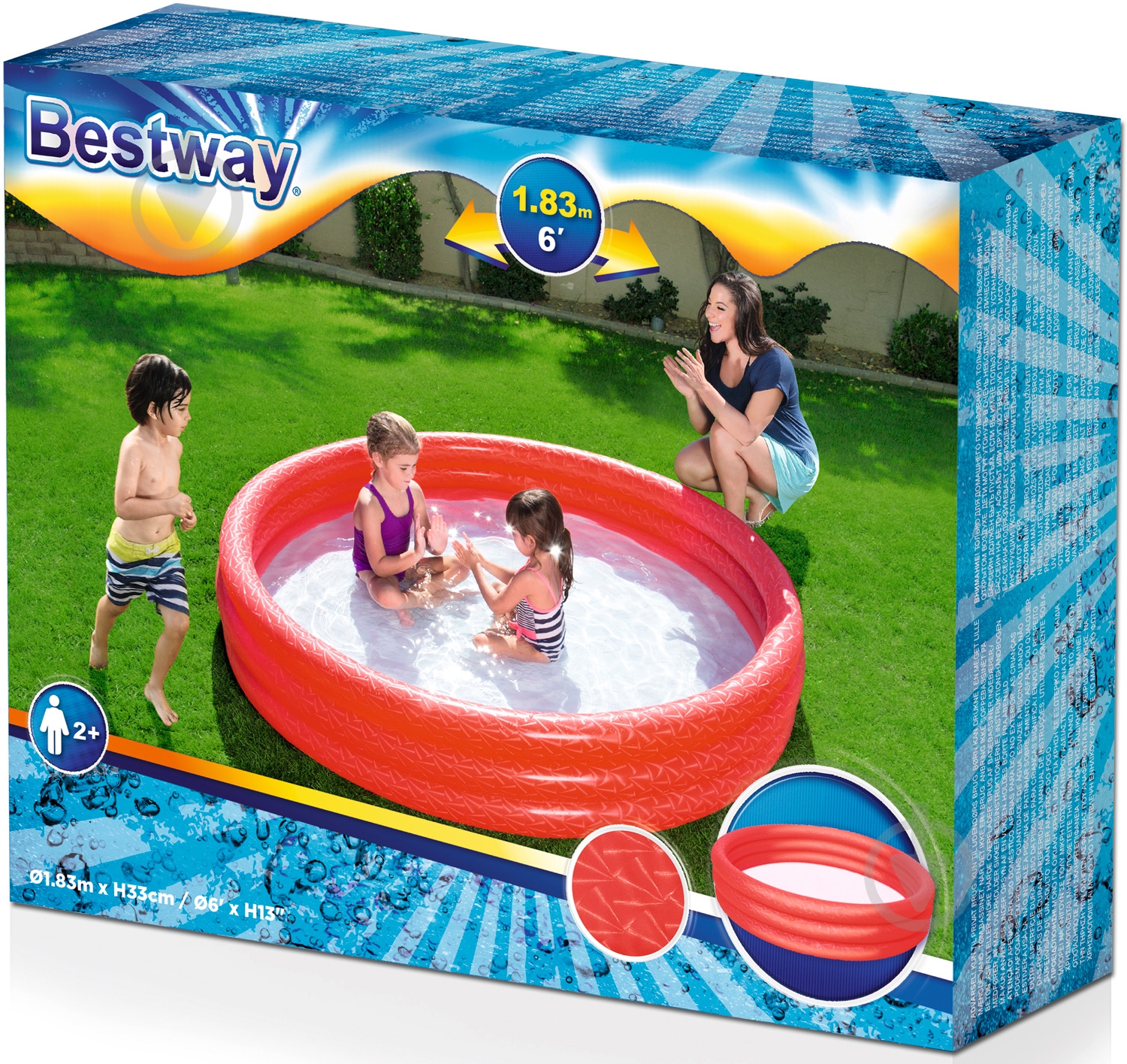 Бассейн надувной Bestway 183х33 см цвет в ассортименте - фото 16
