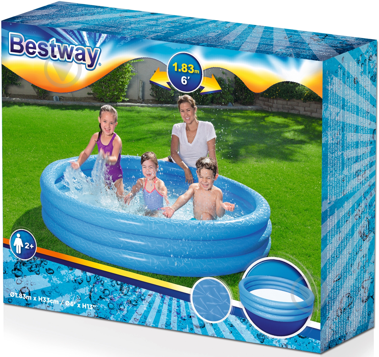 Бассейн надувной Bestway 183х33 см цвет в ассортименте - фото 14