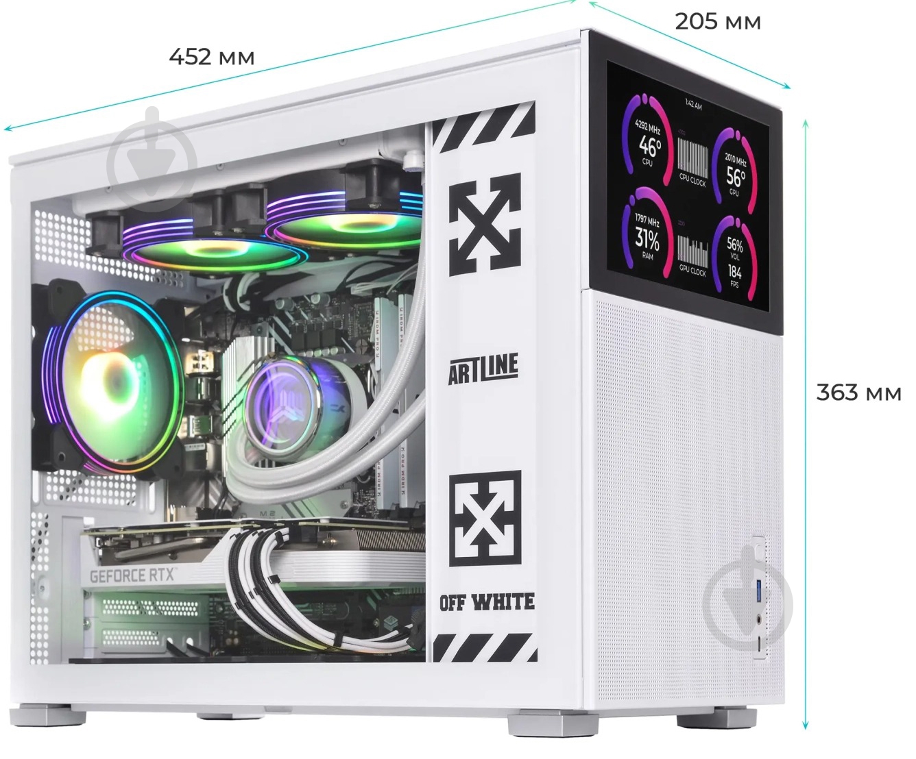 Компьютер Artline Gaming D31WHITE (D31Whitev08) white - фото 9