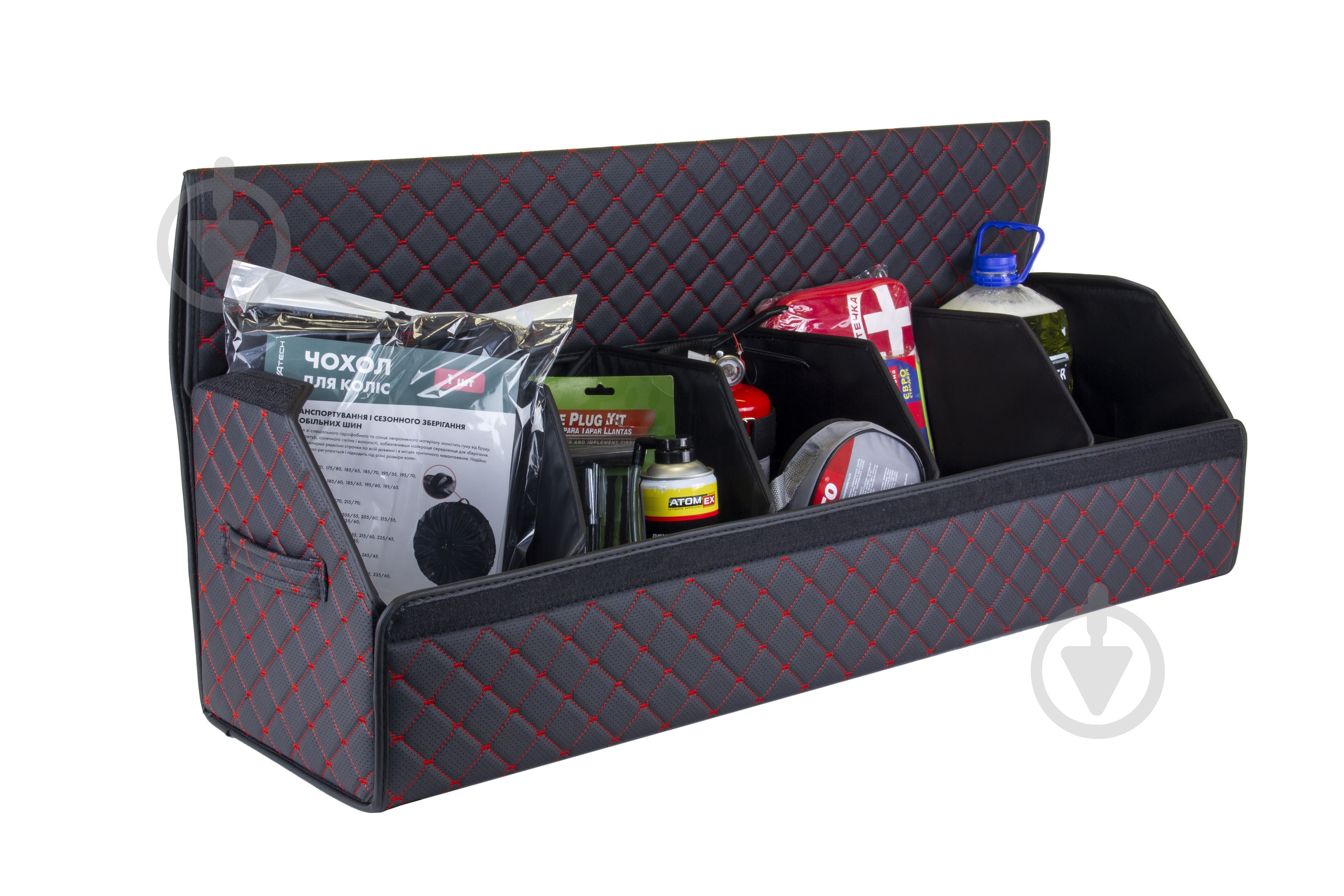 Сумка-органайзер EVAtech ECO XXL 30x30x100 см EHECEWBRBB чорний із червоним - фото 2