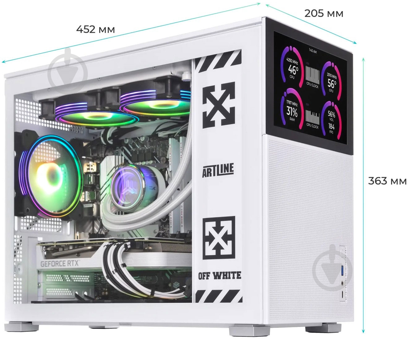 Компьютер Artline Gaming D31WHITE (D31Whitev13) white - фото 12 Компьютер Artline Gaming D31WHITE (D31Whitev13) white - фото 12