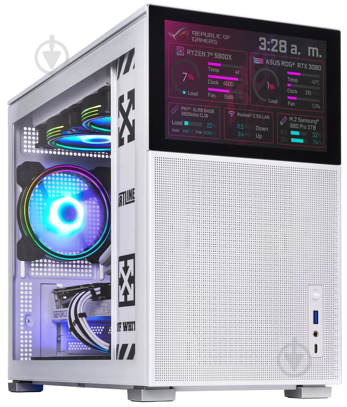 Компьютер Artline Gaming D31WHITE (D31Whitev16) white - фото 4 Компьютер Artline Gaming D31WHITE (D31Whitev16) white - фото 4