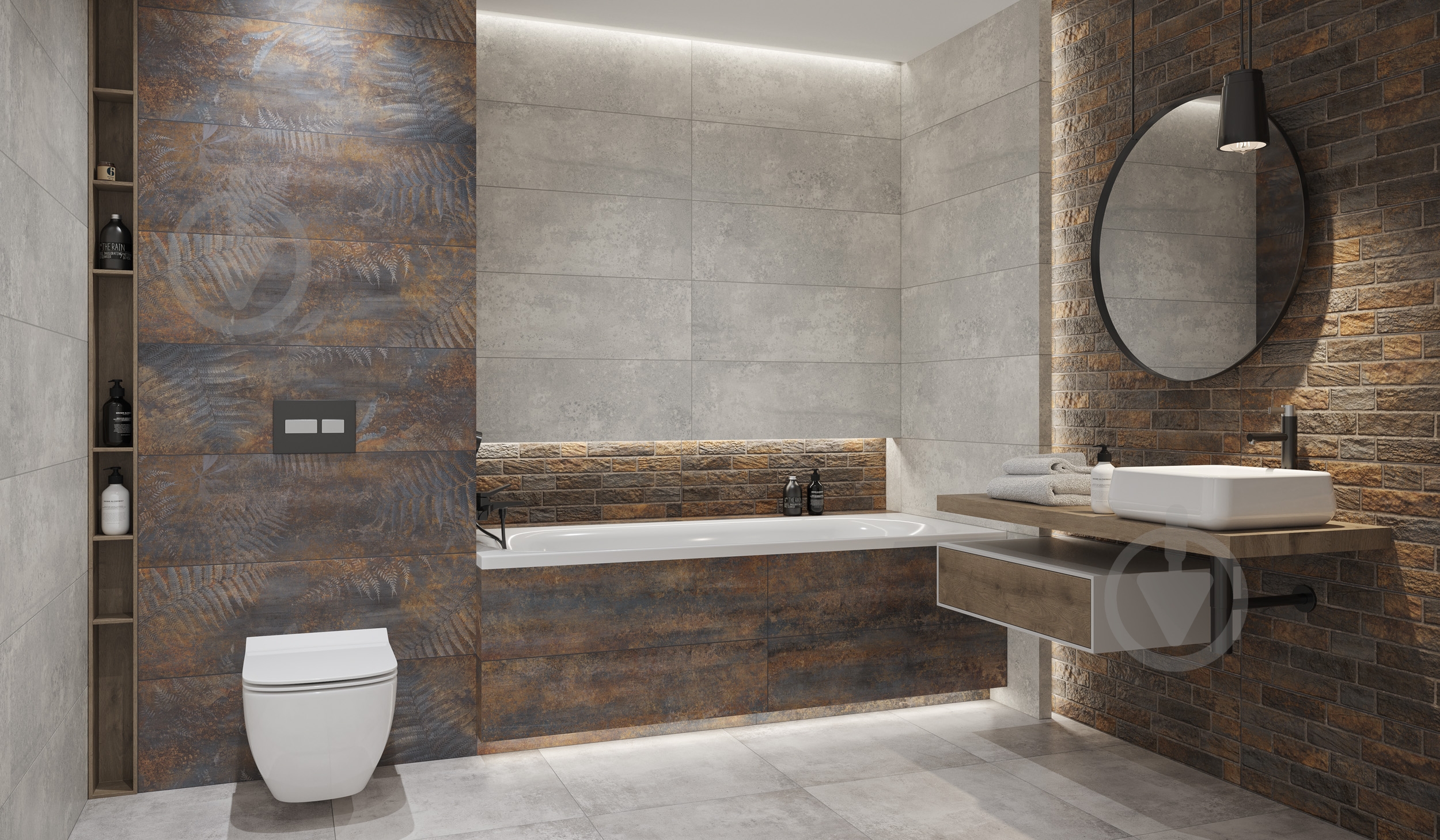 Плитка Ceramika Paradyz Alchemia khaki struktura 29,8х89,8 см - фото 3