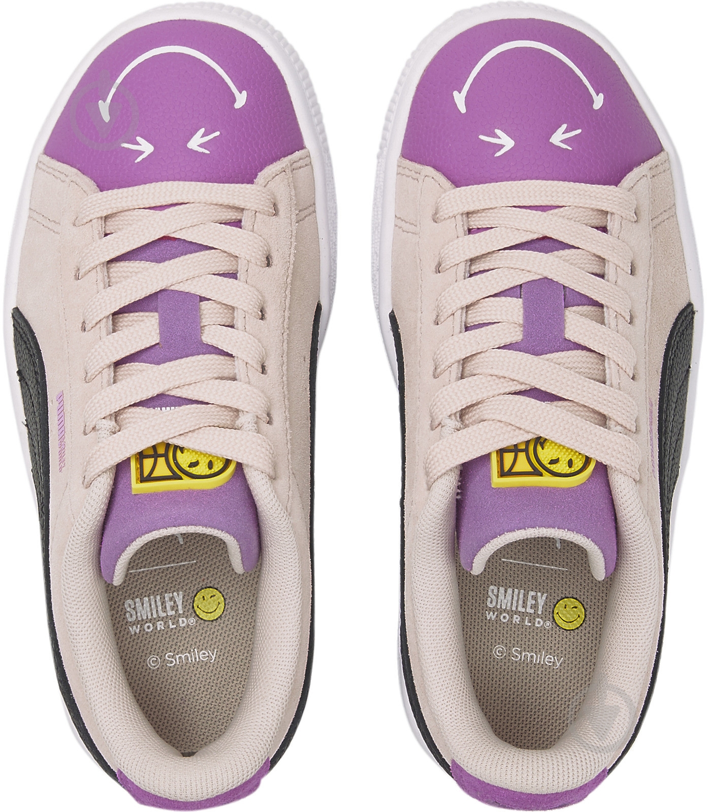 Кроссовки для девочек Puma SUEDE SMILEYWORLD PS 38613802 р.32,5 пудровые - фото 4 Кроссовки для девочек Puma SUEDE SMILEYWORLD PS 38613802 р.32,5 пудровые - фото 4