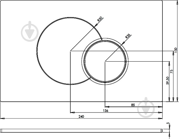 Панель змиву Kolo Eclipse (94150-002) - фото 2