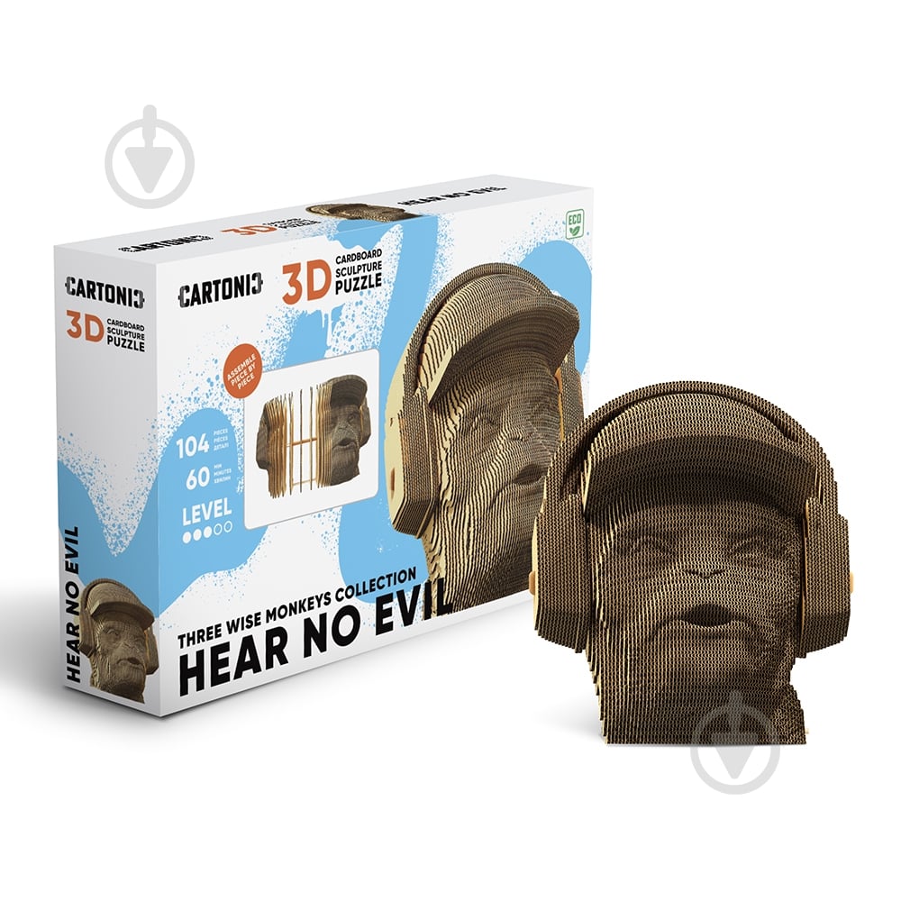 3D-пазл Cartonic Three Wise Monkeys. Hear No Evil CARTHEAR - фото 1
