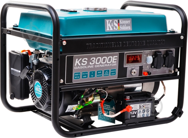 Генератор бензиновый Konner&Sohnen 2,6 кВт / 3 кВт 220 В KS 3000E - фото 2