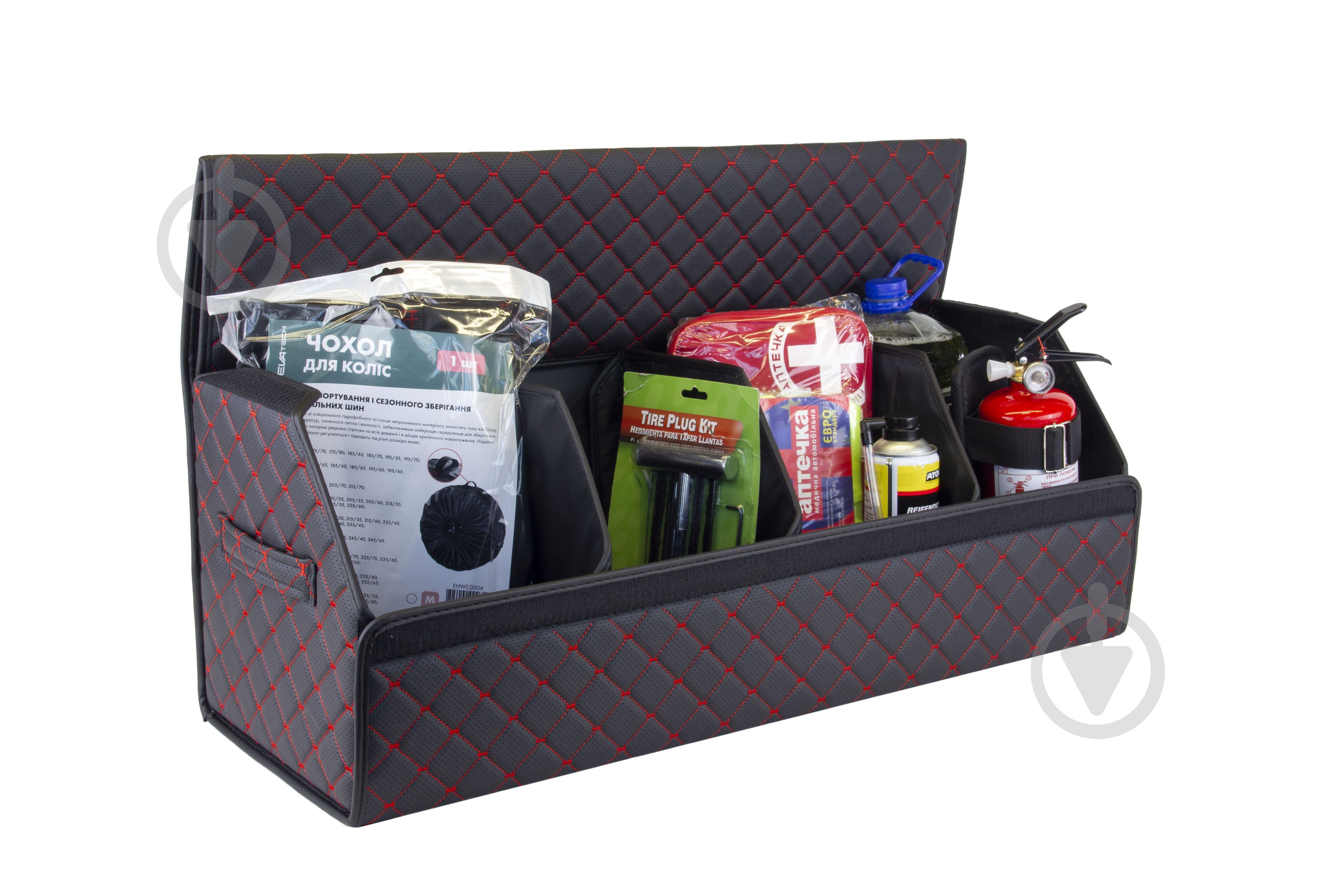 Сумка-органайзер EVAtech ECO XL 30x30x80 см EHECEXBRBB чорний із червоним - фото 2