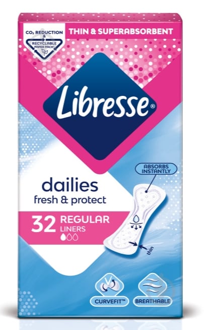 Прокладки ежедневные Libresse Normal 32 шт. - фото 1 Прокладки ежедневные Libresse Normal 32 шт. - фото 1