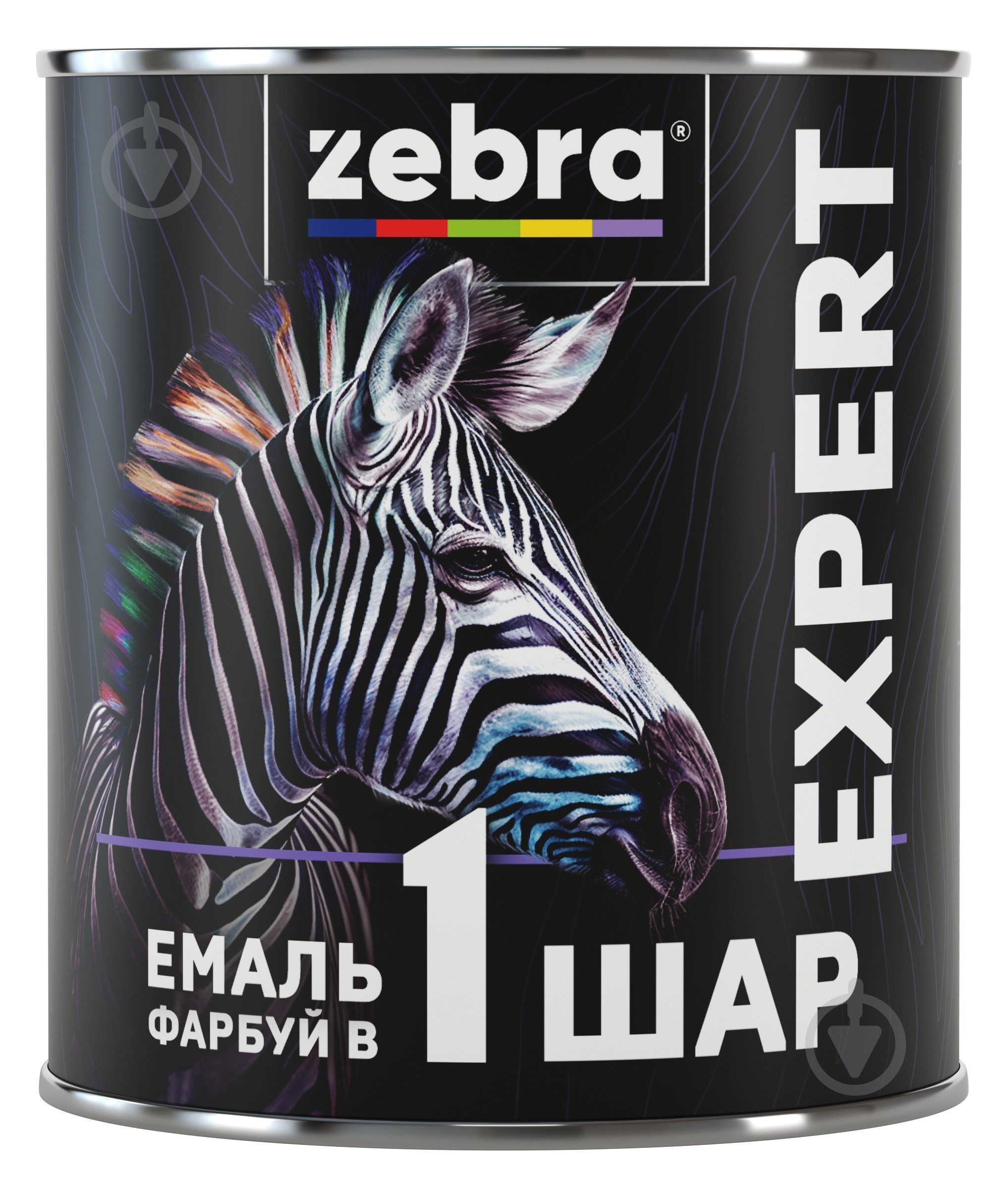 Емаль ZEBRA EXPERT 1 шар білий високий глянець 0,7 л - фото 1