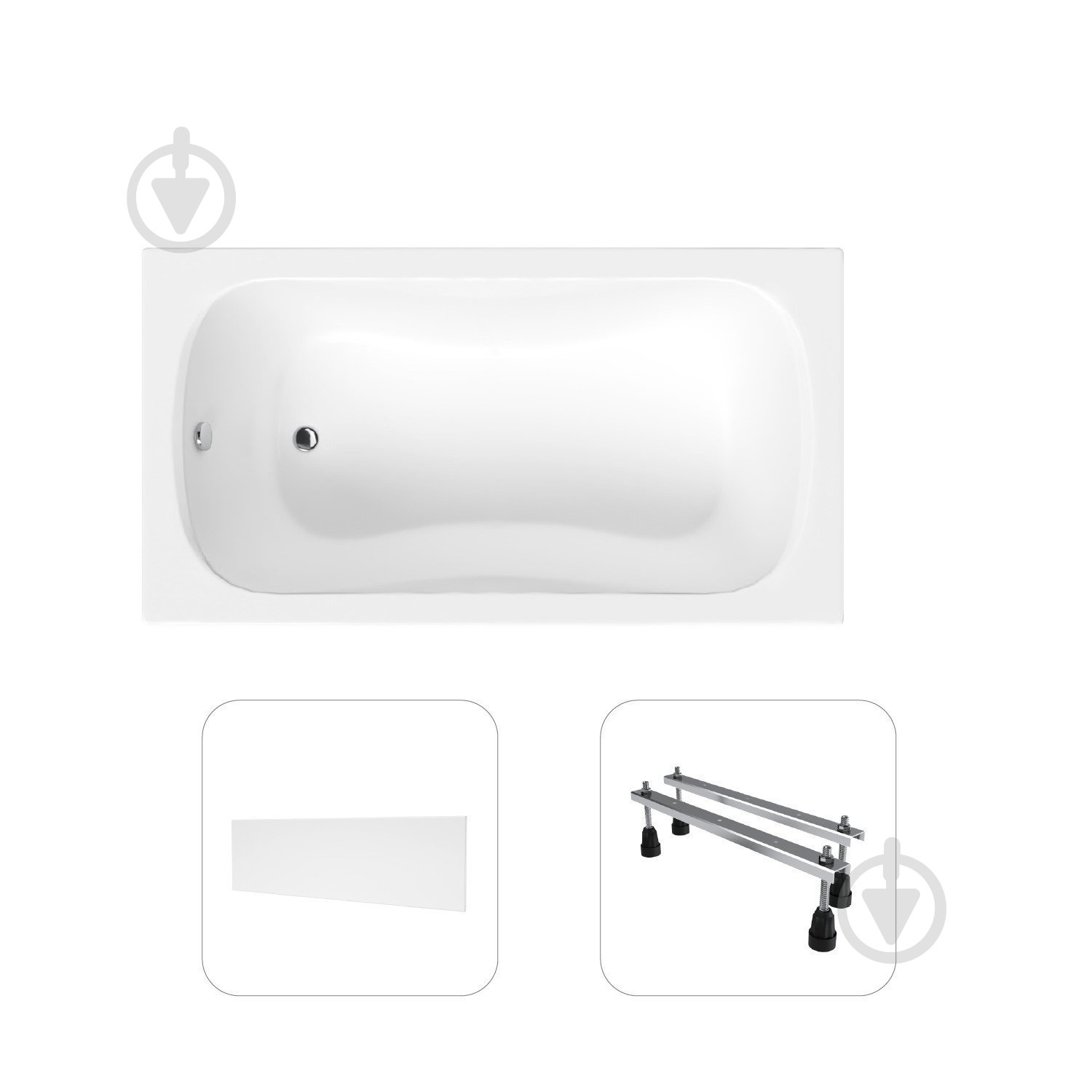 Ванна акриловая Helmken Edelva 87235KV493 129,5х70 см комплект 3 в 1 - фото 1 Ванна акриловая Helmken Edelva 87235KV493 129,5х70 см комплект 3 в 1 - фото 1