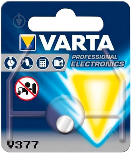 Батарейка Varta Watch V377 1 шт. (377101401) - фото 1