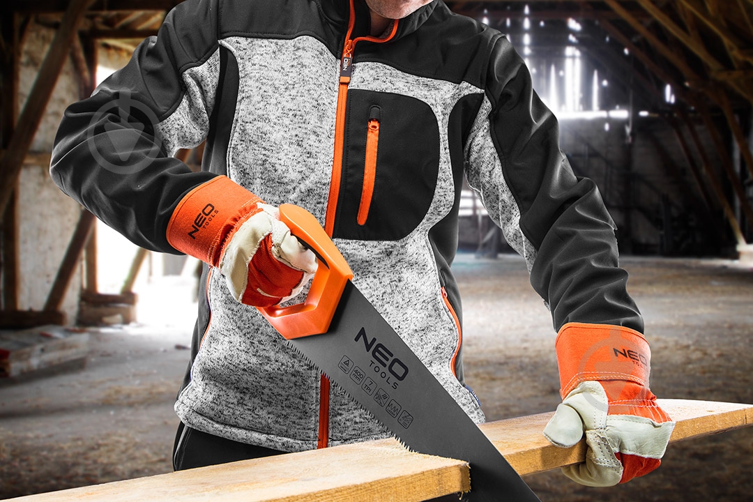 Куртка флисовая NEO tools р. S 81-555 черный с серым - фото 4