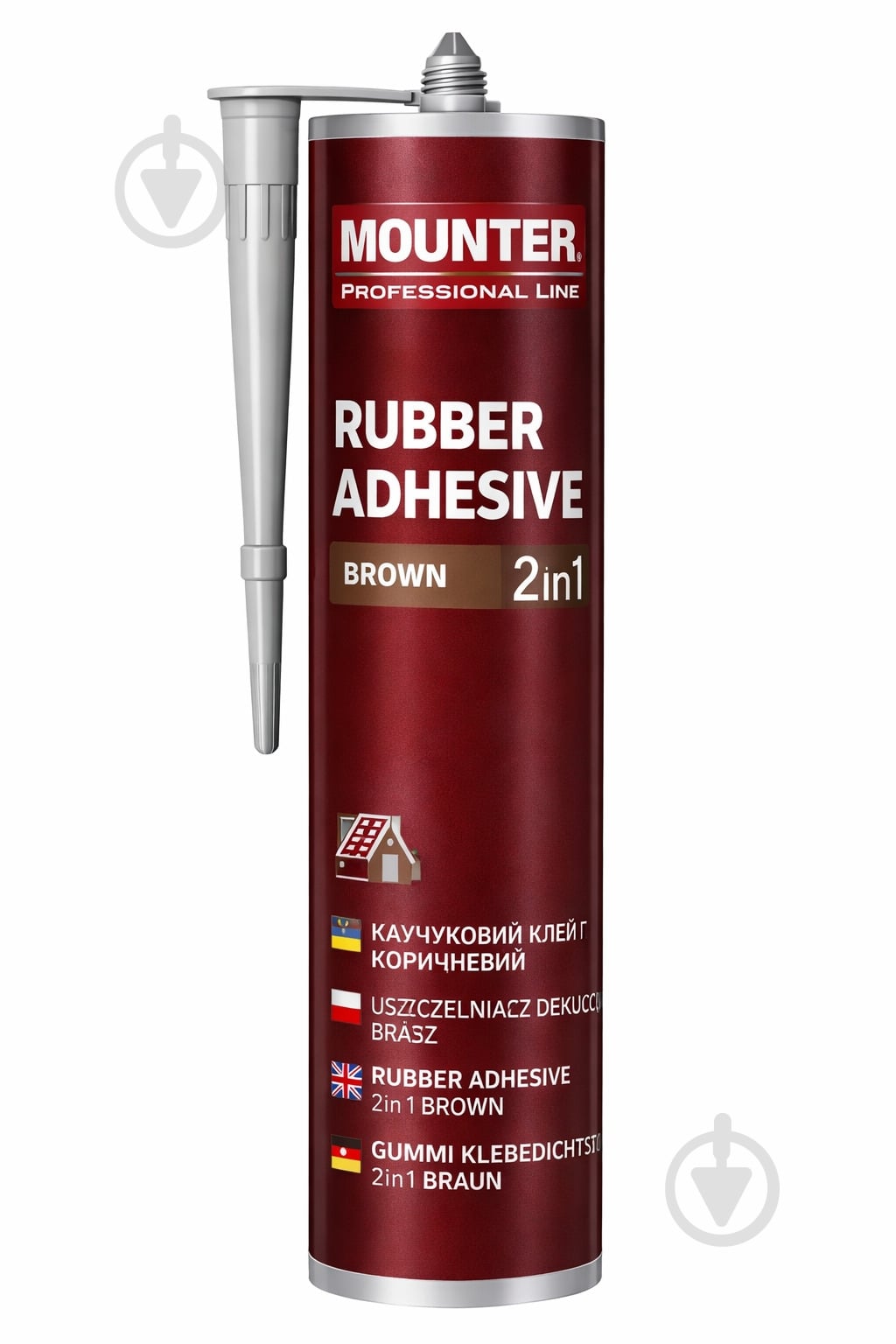 Клей-герметик Mounter Rubber adhesive 280 мл коричневый - фото 1