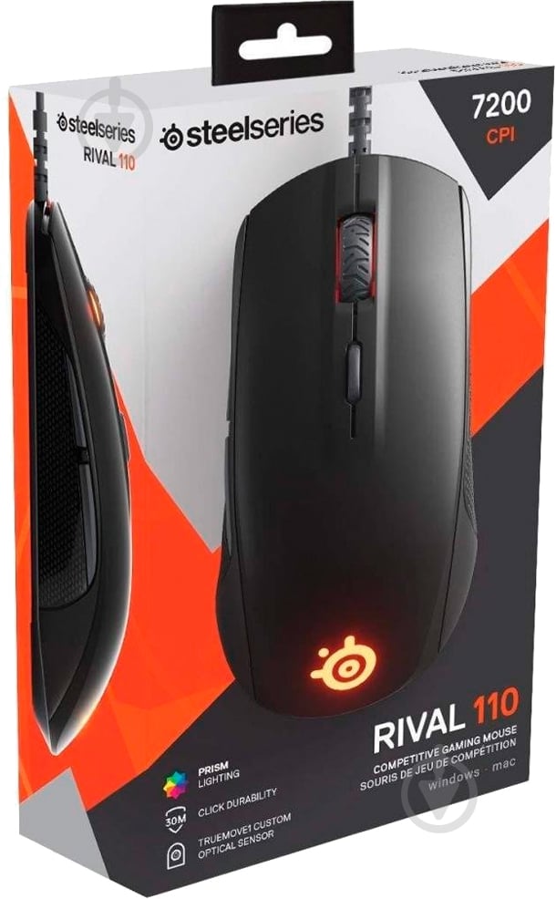 Мышь SteelSeries Rival 110, black (62466) - фото 5