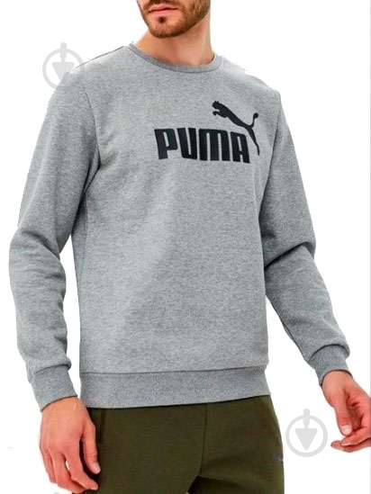 Свитшот Puma Essentials Fleece Crew Sweat 85174703 р. L серый - фото 3 Свитшот Puma Essentials Fleece Crew Sweat 85174703 р. L серый - фото 3