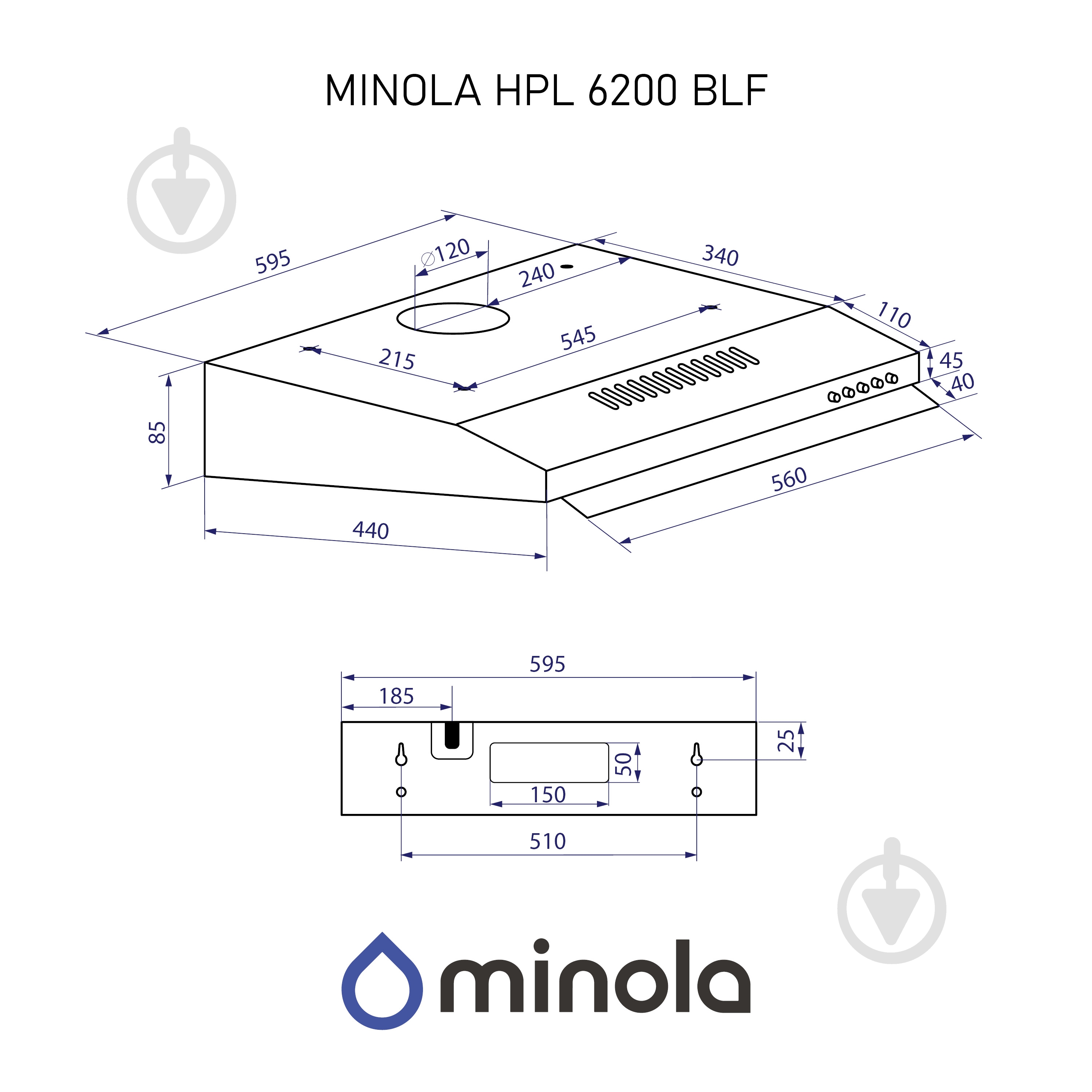 Вытяжка Minola HPL 6200 BLF HPL 6200 BLF - фото 14