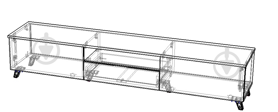 Тумба Вісент РТВ Скай 2дв+1ш 2000x400x404 мм белый - фото 2 Тумба Вісент РТВ Скай 2дв+1ш 2000x400x404 мм белый - фото 2