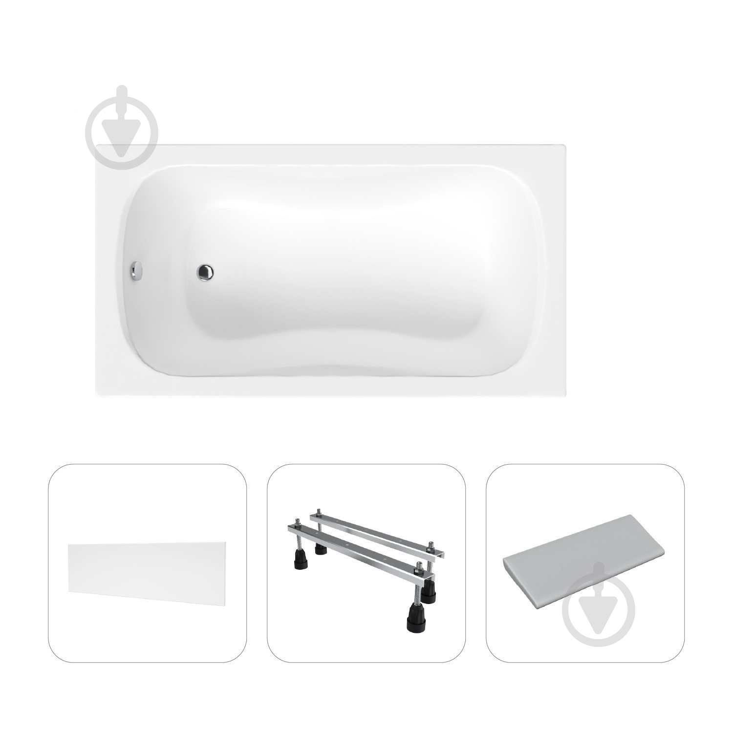 Ванна акриловая Helmken Edelva 78027NB112 129,5х70 см комплект 4 в 1 - фото 1 Ванна акриловая Helmken Edelva 78027NB112 129,5х70 см комплект 4 в 1 - фото 1