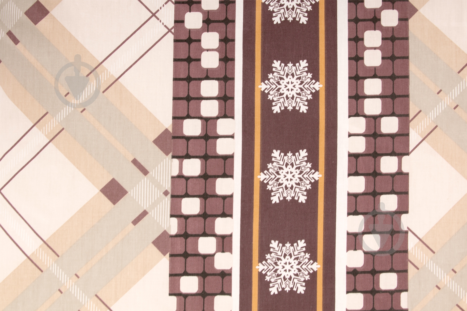 Комплект постельного белья Клетка 2,0 бежевый Ibodo - фото 2 Комплект постельного белья Клетка 2,0 бежевый Ibodo - фото 2