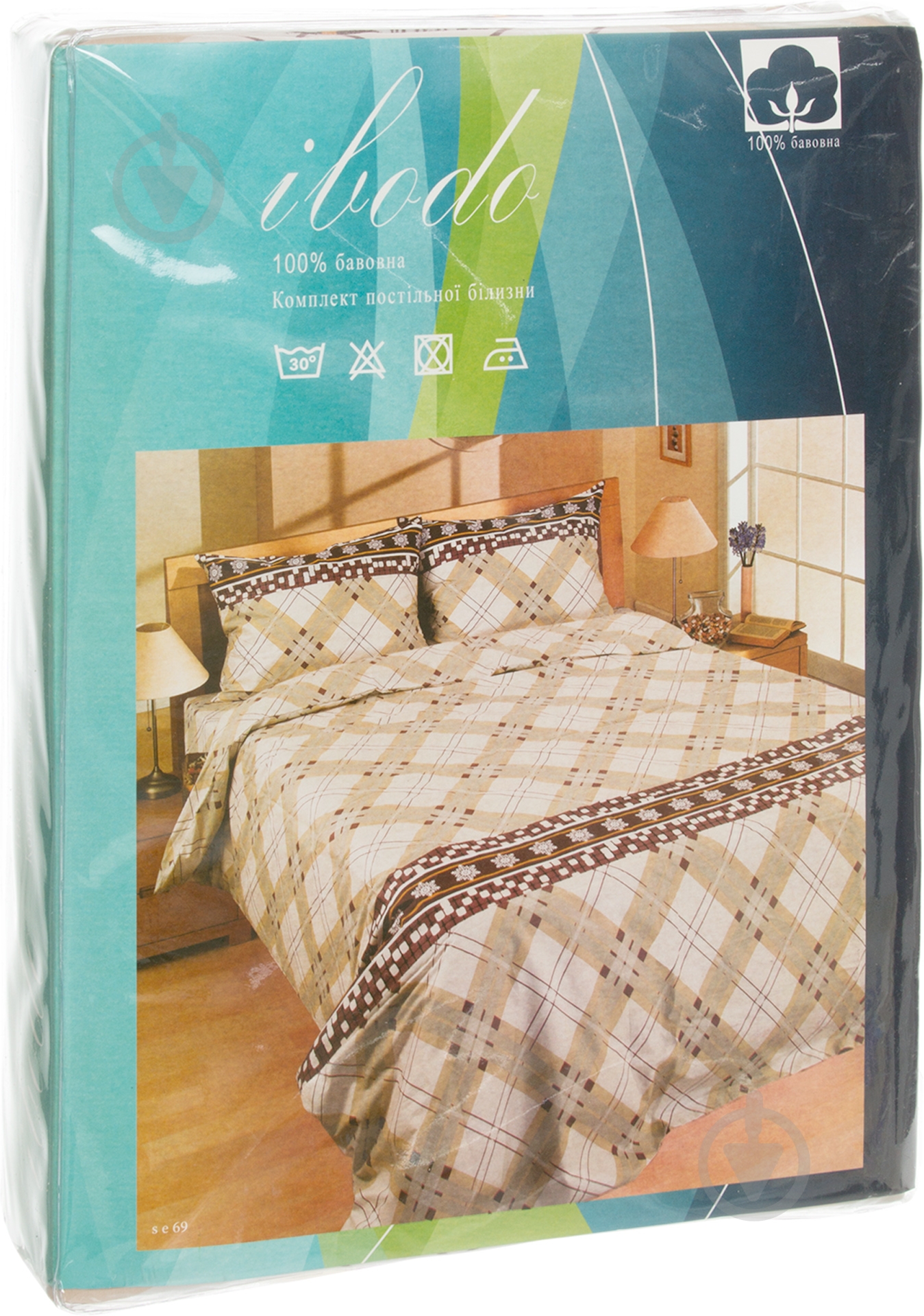 Комплект постельного белья Клетка 2,0 бежевый Ibodo - фото 3 Комплект постельного белья Клетка 2,0 бежевый Ibodo - фото 3