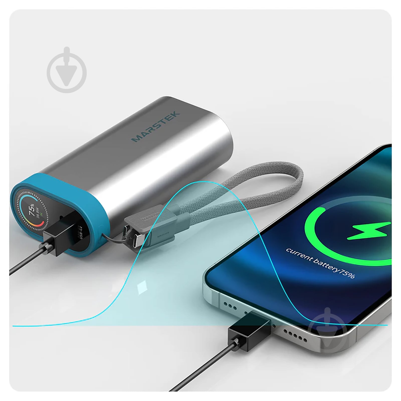 Повербанк Marstek P326D 10000 mAh grey (P326D) - фото 4