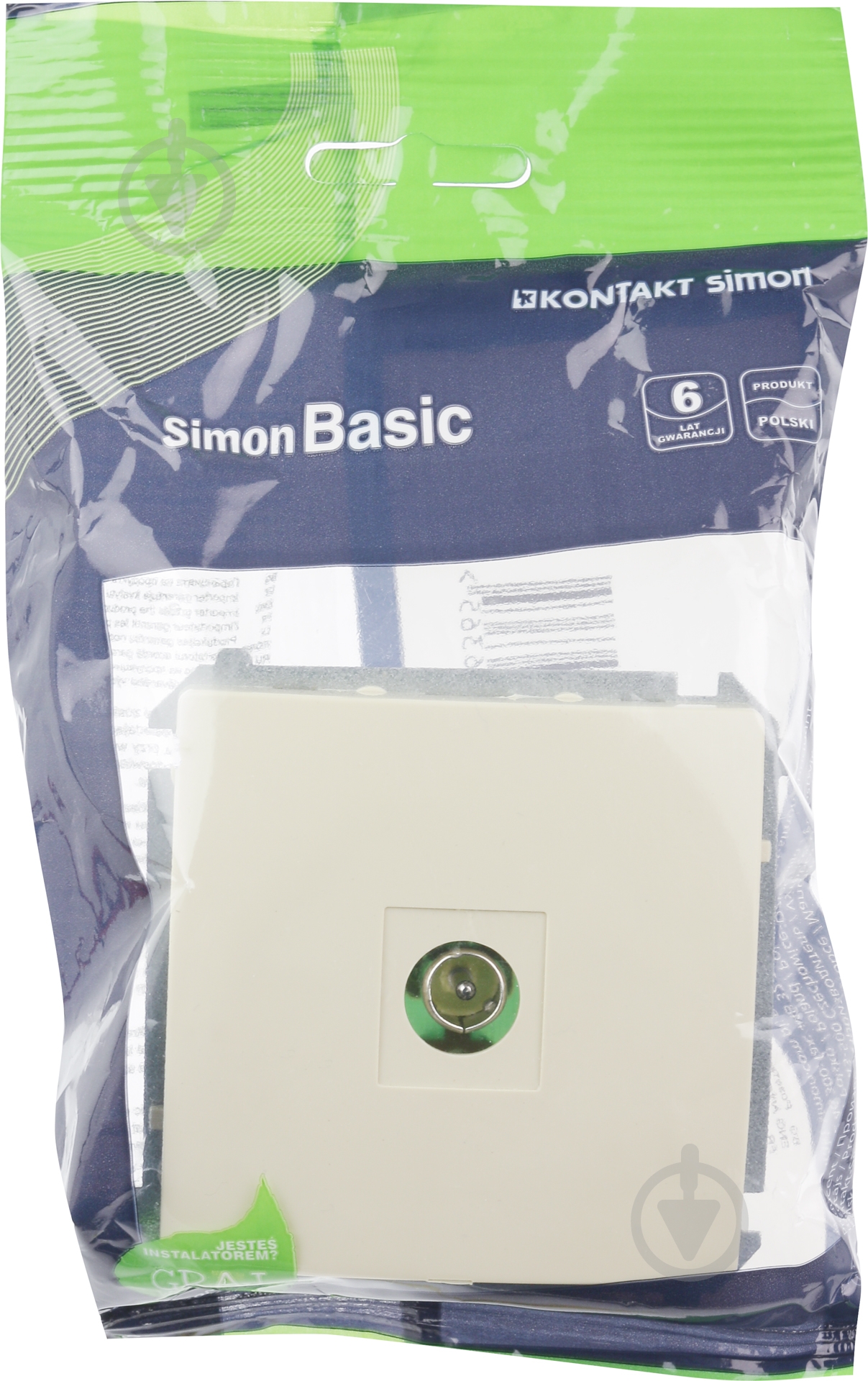 Розетка TV Simon Basic кремовый BMAK3.01/12 - фото 4