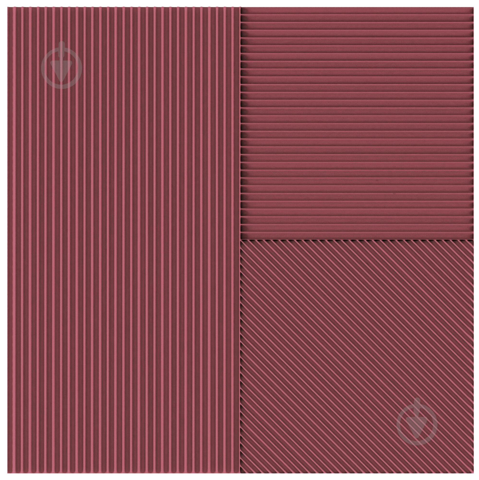 Плитка Harmony by PERONDA Lins bordeaux 20x20 см - фото 1